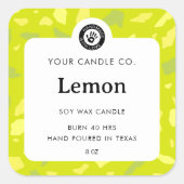 Persoonlijk Kaarslabel - Aanpasbare Sticker (Voorkant)