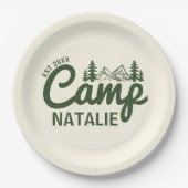Persoonlijk Kampeer Afscheidscadeau-feestje Papieren Bordje (Voorkant)