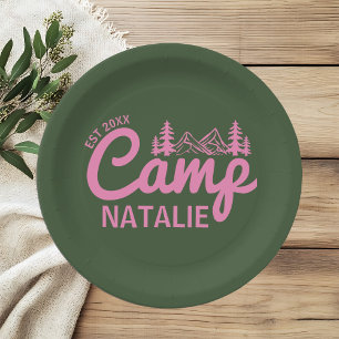 Persoonlijk Kampeer Afscheidscadeau voor de Bruid Papieren Bordje