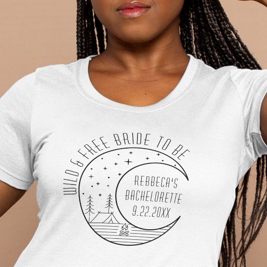 Persoonlijk Kampeer Afscheidscadeau voor de Bruid  T-shirt