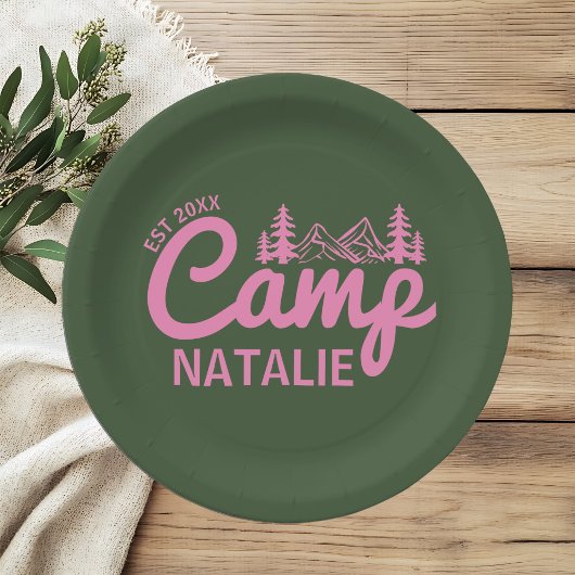 Persoonlijk Kampeer Afscheidspartij voor de Vrouw Papieren Bordje