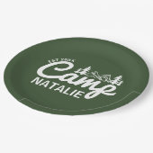 Persoonlijk Kampeer Afstudeerfeest Bruidsmeisjes Papieren Bordje (Gekanteld)