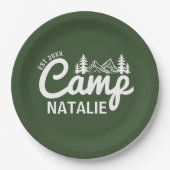 Persoonlijk Kampeer Afstudeerfeest Bruidsmeisjes Papieren Bordje (Voorkant)