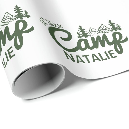 Persoonlijk Kampeer Afstudeerfeestje Vrouwelijke V Cadeaupapier (Rol Hoek)