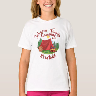 Persoonlijk kampeer T-shirt