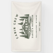 Persoonlijk kampeerweekend vrijgezellenfeest spandoek (Verticaal)