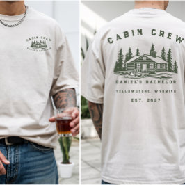 Persoonlijk kampeerweekend vrijgezellenfeest t-shirt
