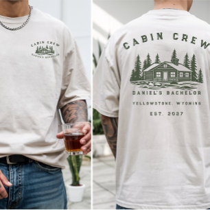 Persoonlijk kampeerweekend vrijgezellenfeest t-shirt
