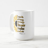 Persoonlijk kan ik alles doen wat zonnebloem-Mok i Koffiemok (Voorkant links)