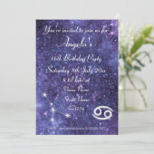 Persoonlijk Kanker Dierenriem Sterrenstelsel Feest Kaart (Staand voorkant)