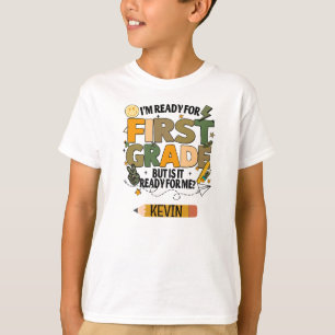 Persoonlijk kant-en-klaar T-shirt voor de eerste k