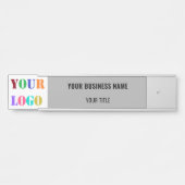 Persoonlijk kantoor deur bord met logo deurbordje (Voorkant)