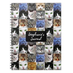 Persoonlijk katten-collagejournaal notitieboek