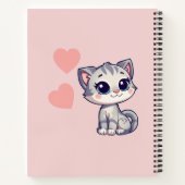 Persoonlijk katten garen luxe spiraal notitieboek (Achterkant)