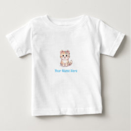 Persoonlijk katten T-shirt voor babymeisje