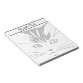 Persoonlijk kattengezicht notitieblok (Schuin)