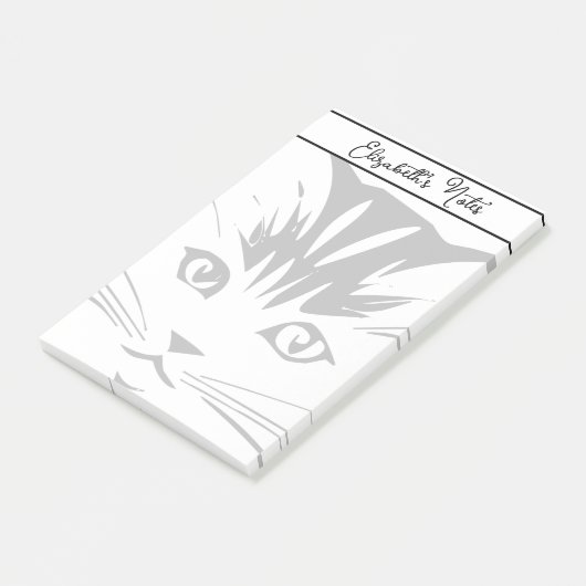 Persoonlijk kattengezicht post-it® notes (Schuin)