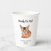 Persoonlijk kattenhuwelijk papieren bekers (Achterkant)