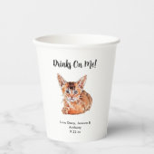 Persoonlijk kattenhuwelijk papieren bekers (Voorkant)