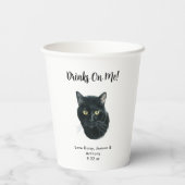 Persoonlijk kattenhuwelijk papieren bekers (Achterkant)