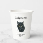 Persoonlijk kattenhuwelijk papieren bekers (Voorkant)