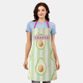 Persoonlijk Kawaii Avocadopatroon Schort (Gedragen)