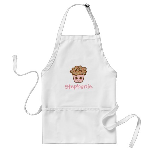 Persoonlijk Kawaii Cupcake Schort met Aangepaste N (Voorkant)