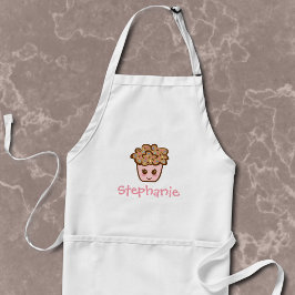 Persoonlijk Kawaii Cupcake Schort met Aangepaste N
