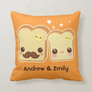 Persoonlijk - Kawaii schattig toasts koppel Kussen