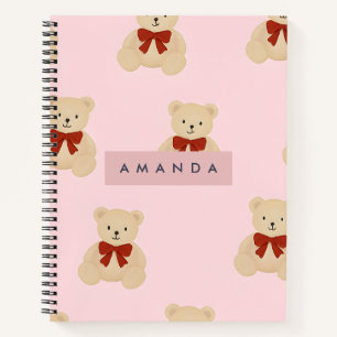Persoonlijk Kawaii Teddibeer Patroon Notitieboek