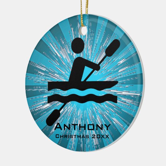 Persoonlijk Kayaking Ornament (Links)