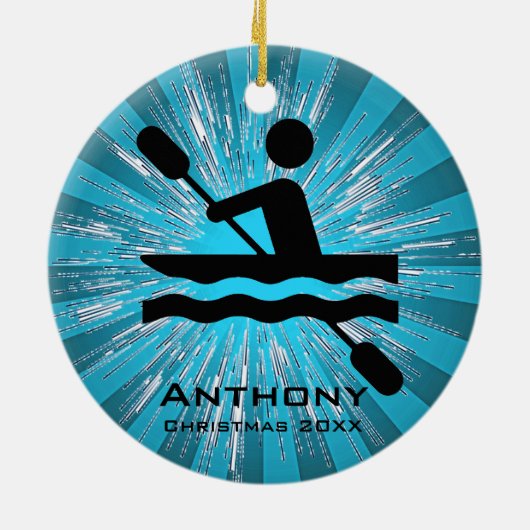 Persoonlijk Kayaking Ornament (Achterkant)