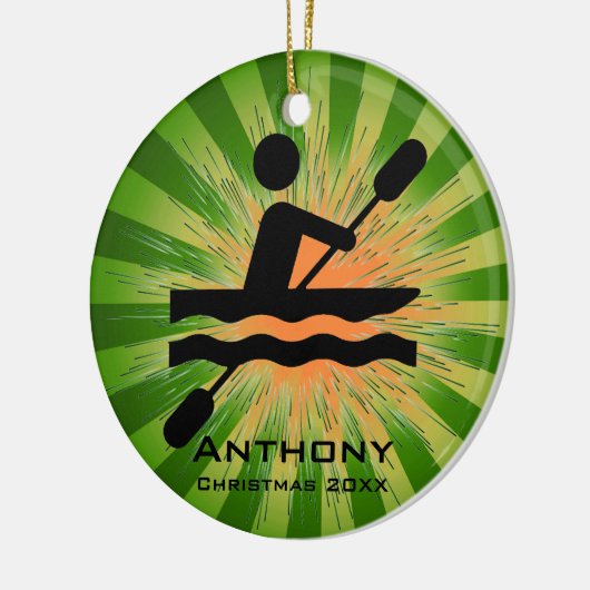 Persoonlijk Kayaking Ornament (Links)