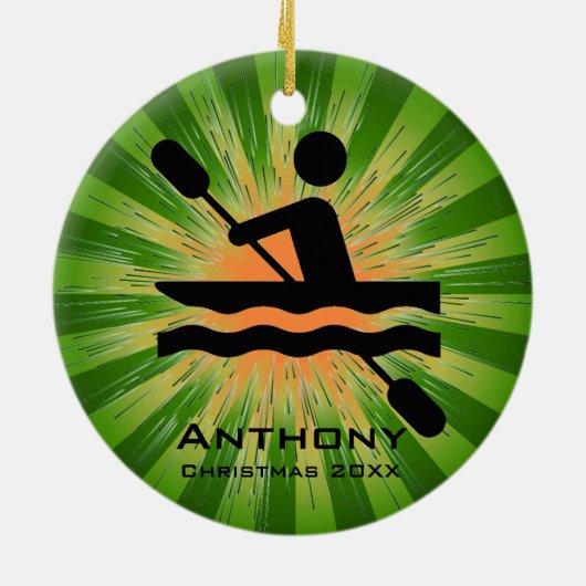 Persoonlijk Kayaking Ornament (Achterkant)