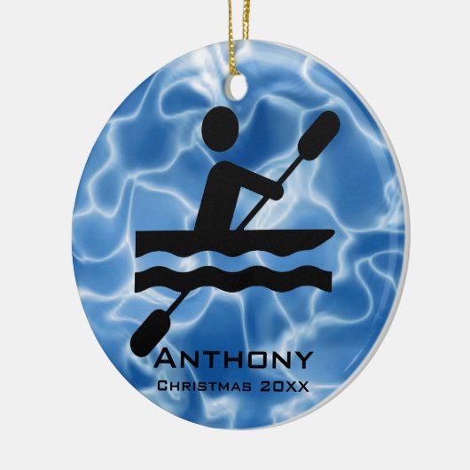 Persoonlijk Kayaking Ornament (Links)