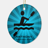 Persoonlijk Kayaking Ornament (Links)