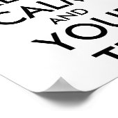 Persoonlijk Keep Calm En Jouw Tekst T-shirt_1 Poster (Hoek)