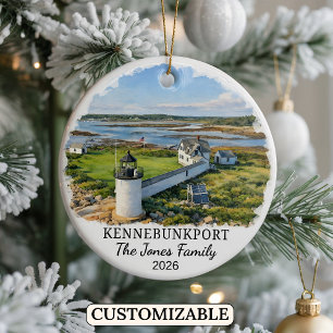 Persoonlijk Kennebunkport Ornament, Aangepast Main Keramisch Ornament