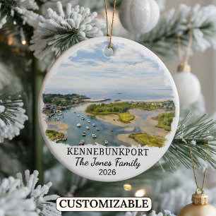 Persoonlijk Kennebunkport Ornament, Aangepast Main Keramisch Ornament
