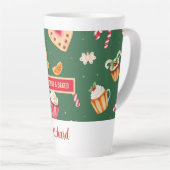 Persoonlijk Kerst Bakpatroon Latte Mok (Rechterhoek)