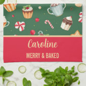 Persoonlijk Kerst Bakpatroon Theedoek (Gevouwen)