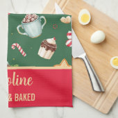 Persoonlijk Kerst Bakpatroon Theedoek (Quarter Fold)