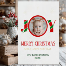 Persoonlijk Kerst-foto met 'Joy'
