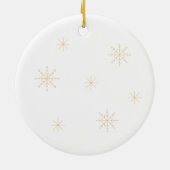 Persoonlijk Kerst-foto met vreugde Keramisch Ornament (Achterkant)
