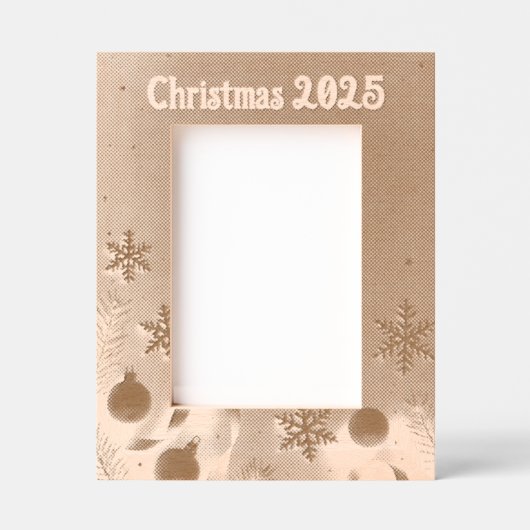 Persoonlijk Kerst Laser Gegraveerd Fotolijstje (Voorkant)
