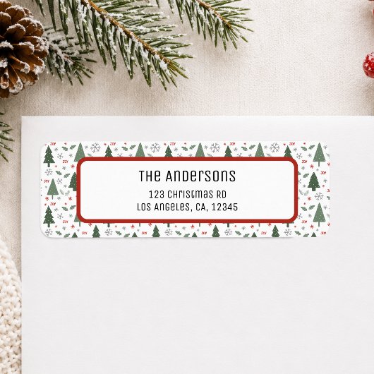 Persoonlijk Kerst Retouradres Etiket