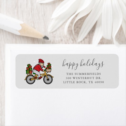 Persoonlijk kerstadres voor familie etiket (Insitu)