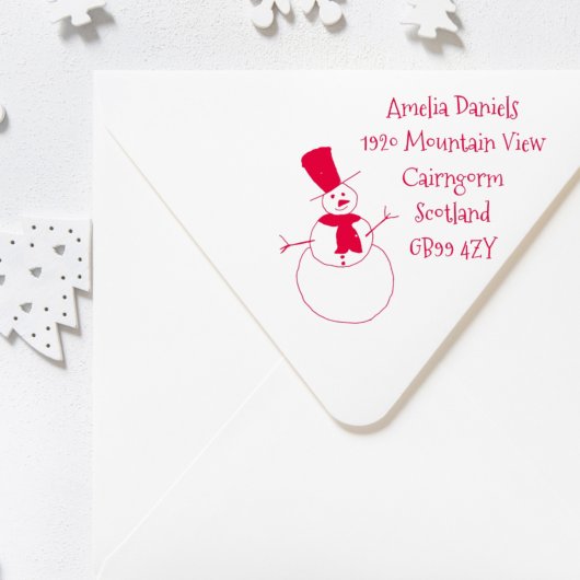 Persoonlijk kerstadres zelfinktende stempel