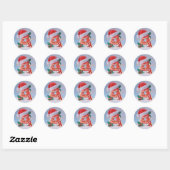 Persoonlijk Kerstalfabet 'A' Ronde Sticker (Vel)