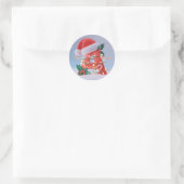 Persoonlijk Kerstalfabet 'A' Ronde Sticker (Tas)